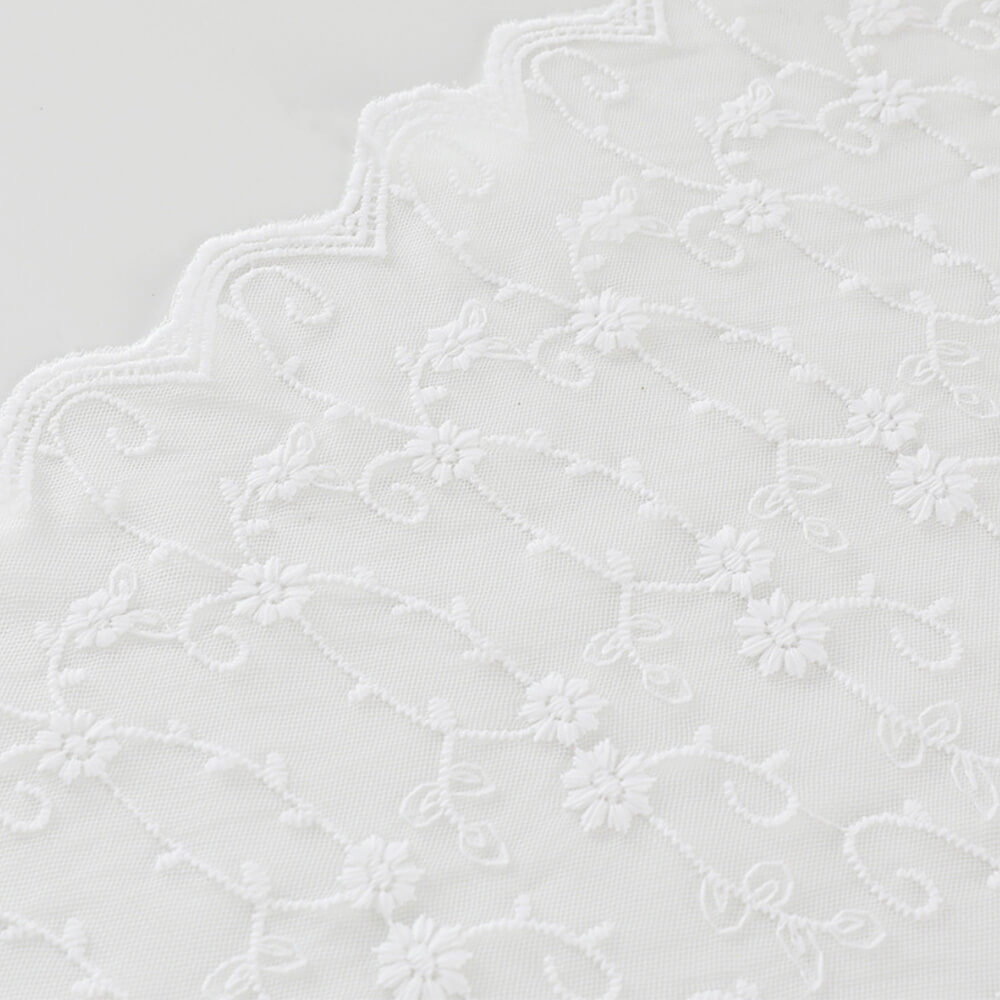 Milk Silk Dress Pastoral Embroidered Fabric for Women's Wear Wholesale 8